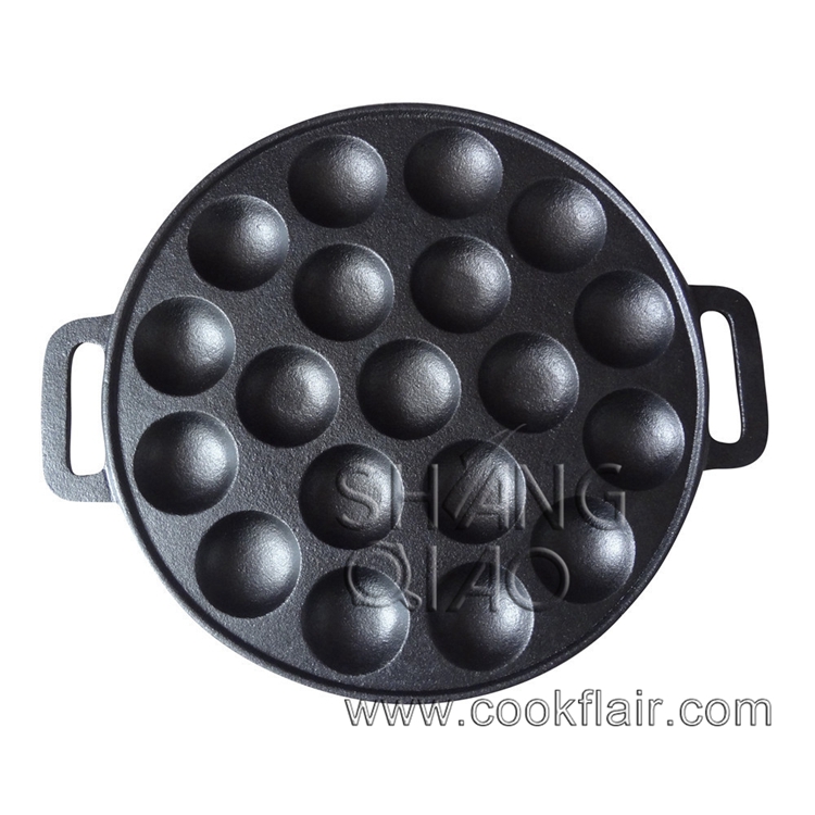 19 Holes Cast Iron Poffertjes Pan