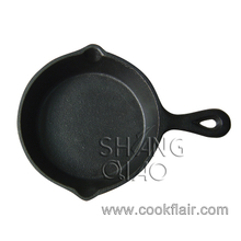 Round Cast Iron Mini Skillet with Spouts